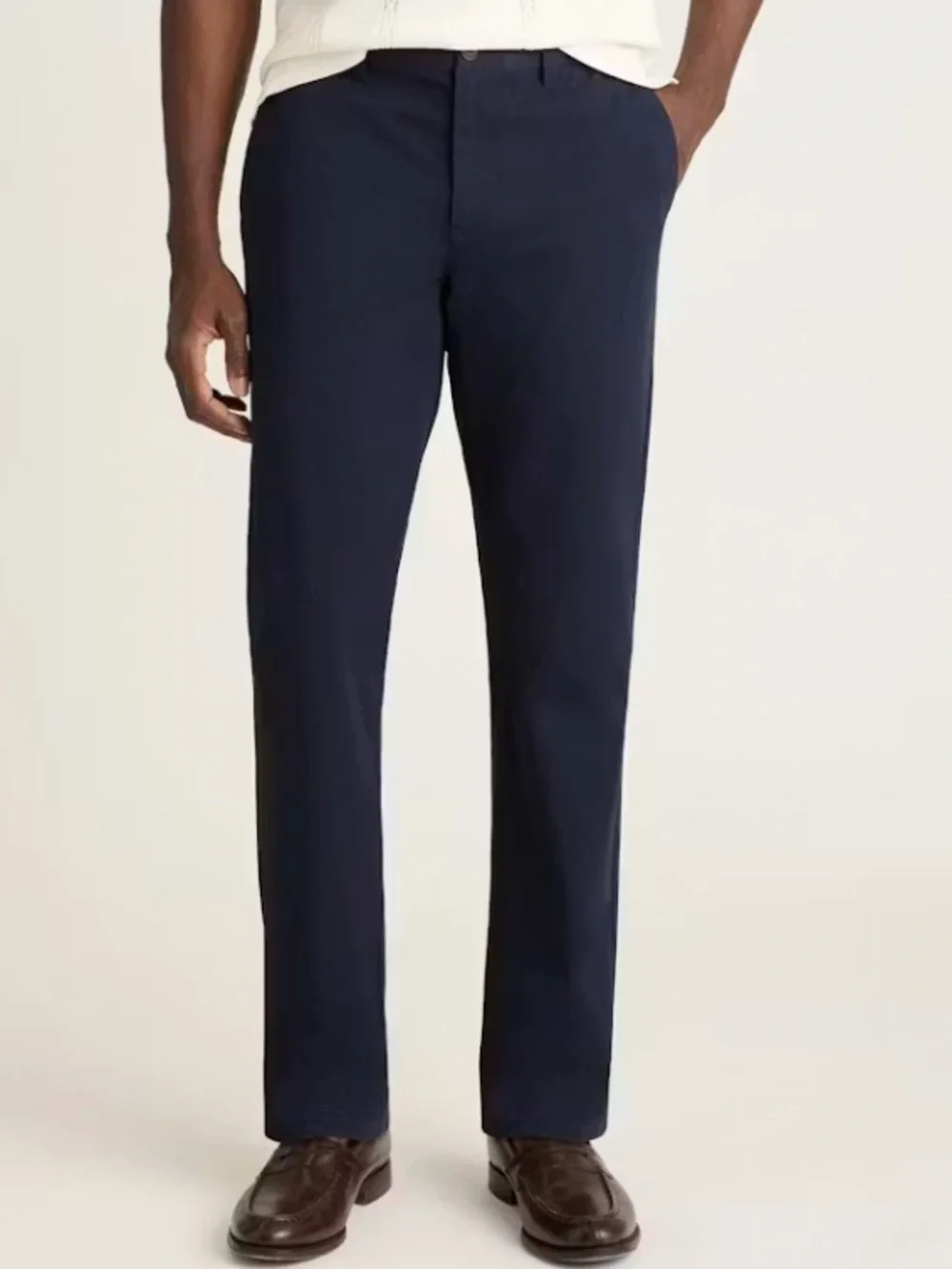Men's Bonobos Navy Chino Pants - Classic Straight Fit 38 x 30